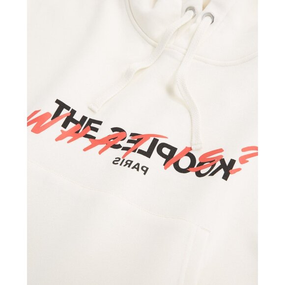 Kooples Womens White Printed Hoodie w Drawstring & Kangaroo Pocket Cotton $240 - Picture 2 of 9